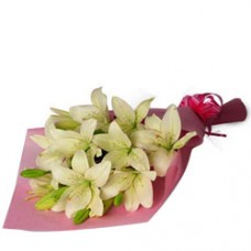 Precious Unspoken Words White Lilies Bouquet